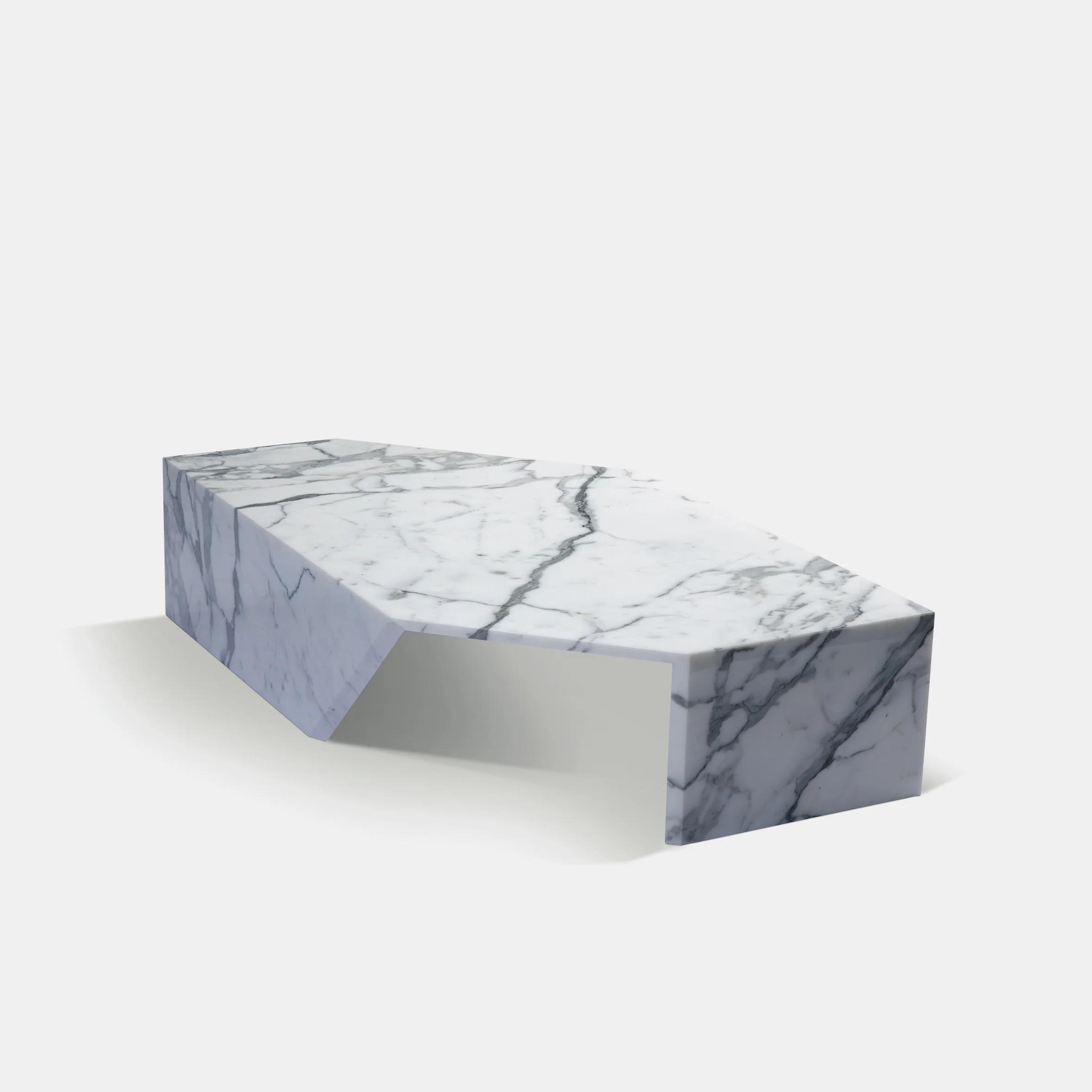 Origami Marble Table - Bianco Statuario - Image 2
