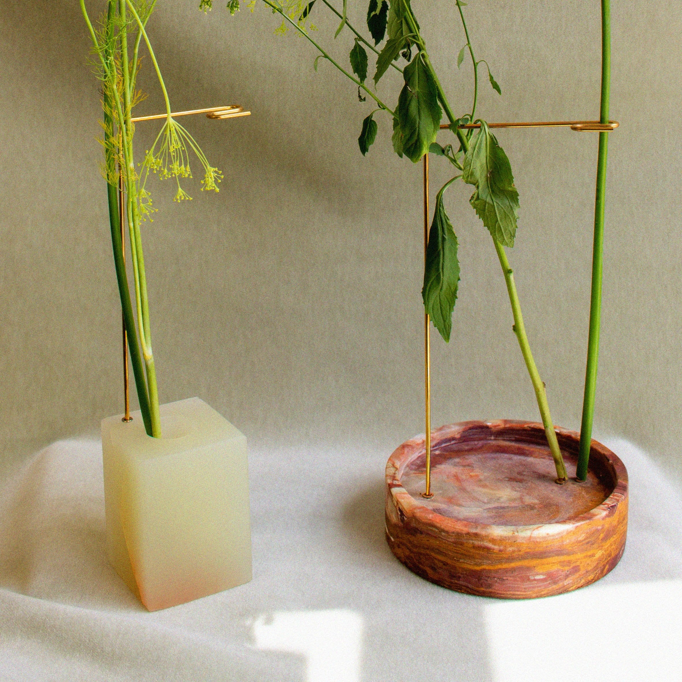 Posture Vase 1 - Green Brown Onyx - Image 5