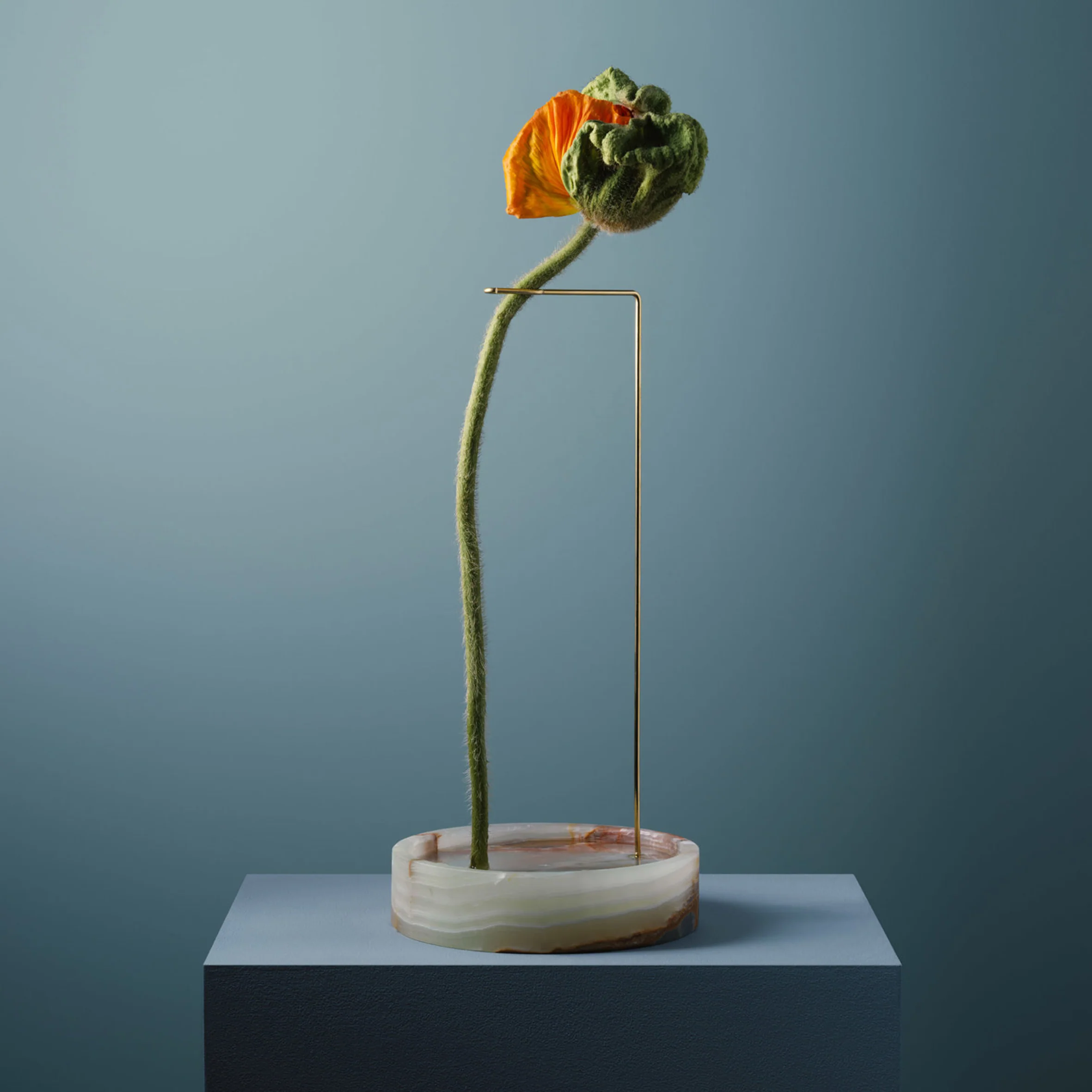 Posture Vase 3 - Green Brown Onyx - Image 5